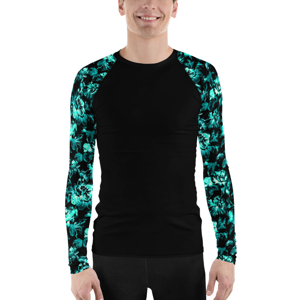 SLEEVETAT - Vintage Floral Rash Guard (Black)